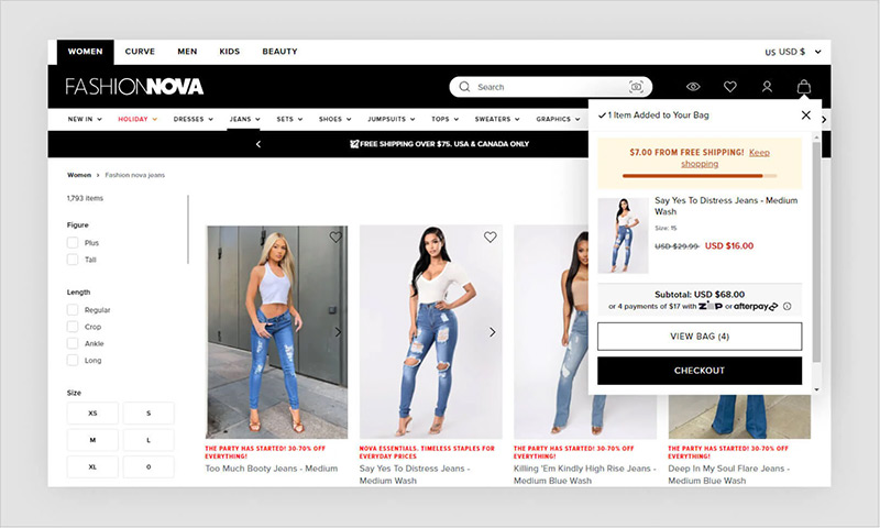 Ví dụ website Shopify 2